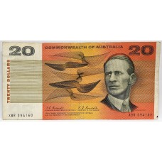AUSTRALIA 1967 . TWENTY 20 DOLLAR BANKNOTE . COOMBS/RANDALL
